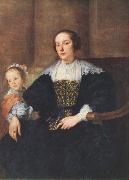 DYCK, Sir Anthony Van The Wife and Daughter of Colyn de Nole fg oil painting reproduction
